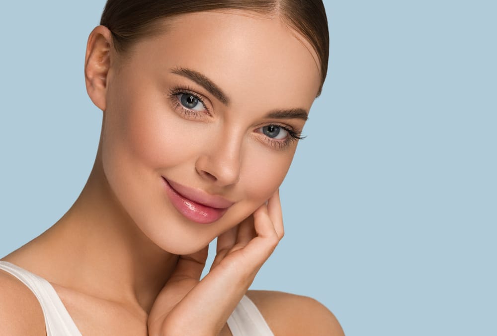 Beautiful skin woman face healthy beauty skin care female model