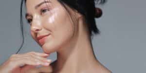 A profile shot of a woman showing the results of an IPL photofacial