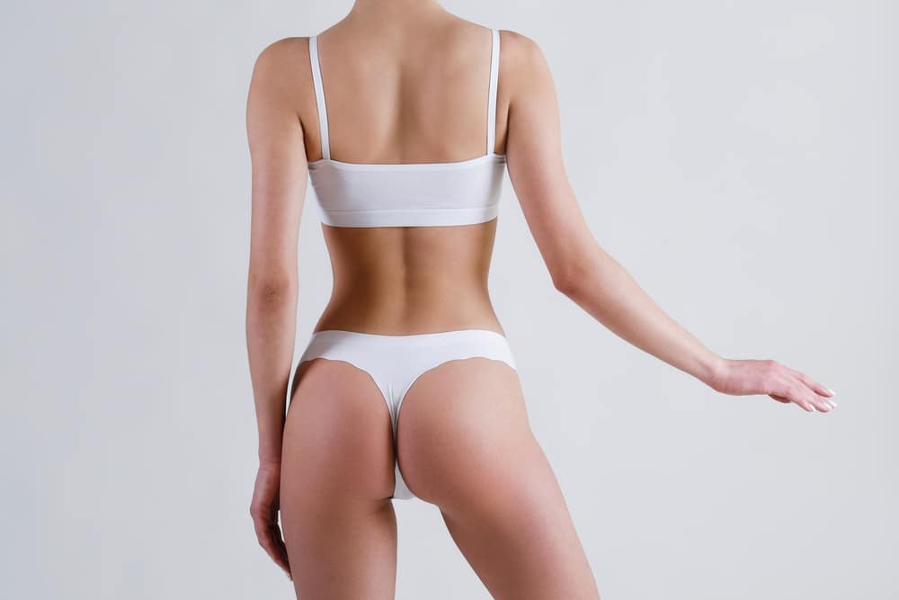 A woman's backside after PelleFirm® skin tightening in Forth Worth